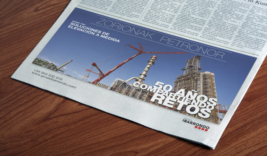 Original Prensa Petronor 50 Años · Grúas Ibarrondo