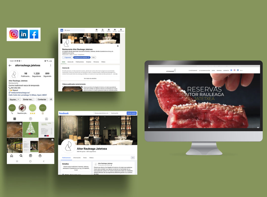 Web Corporativa y RRSS · Restaurante Rauleaga