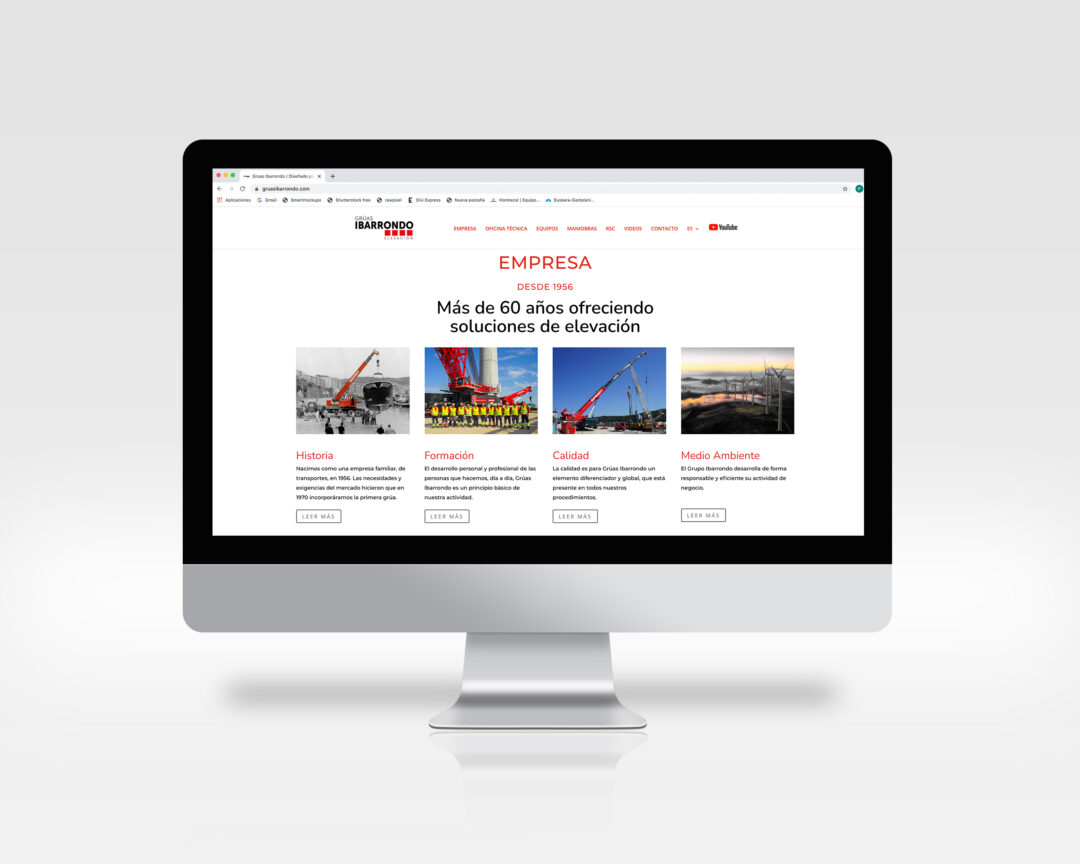 Web Corporativa · Grúas Ibarrondo
