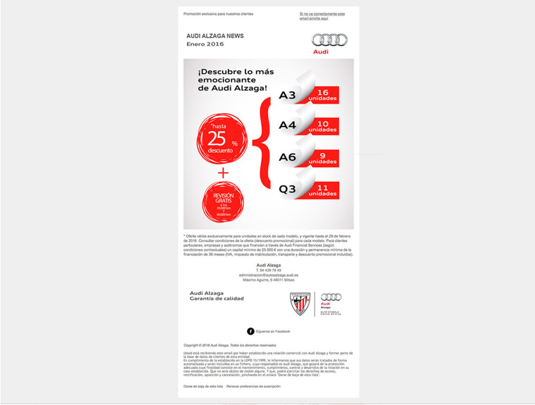 Mailing · Audi Alzaga
